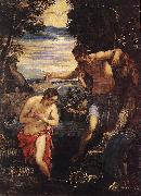 TINTORETTO, Jacopo Baptism of Christ  sd USA oil painting reproduction